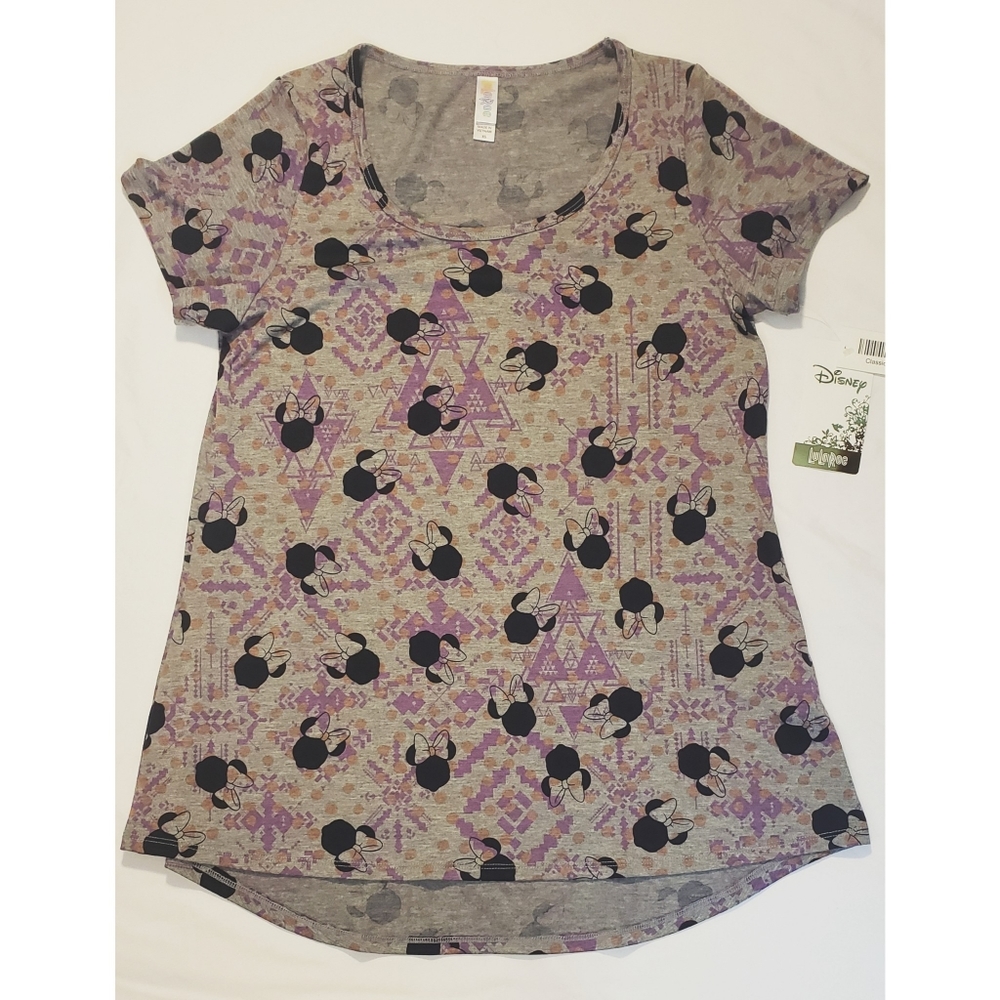 NWT LuLaRoe Disney Minnie Mouse Aztec High Low Top